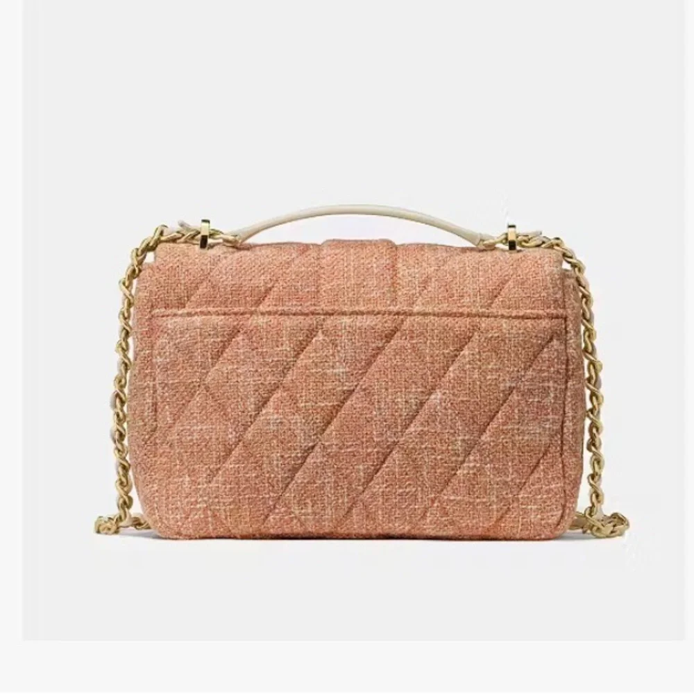 Kate Spade Carey Quilted Tweed Crossbody Bag Orange Jasper